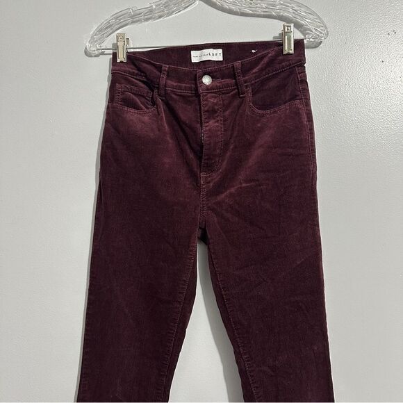 Loft eggplant color skinny corduroy size 25/0 - Picture 5 of 6